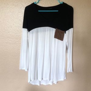 Color block Long Sleeve Tee